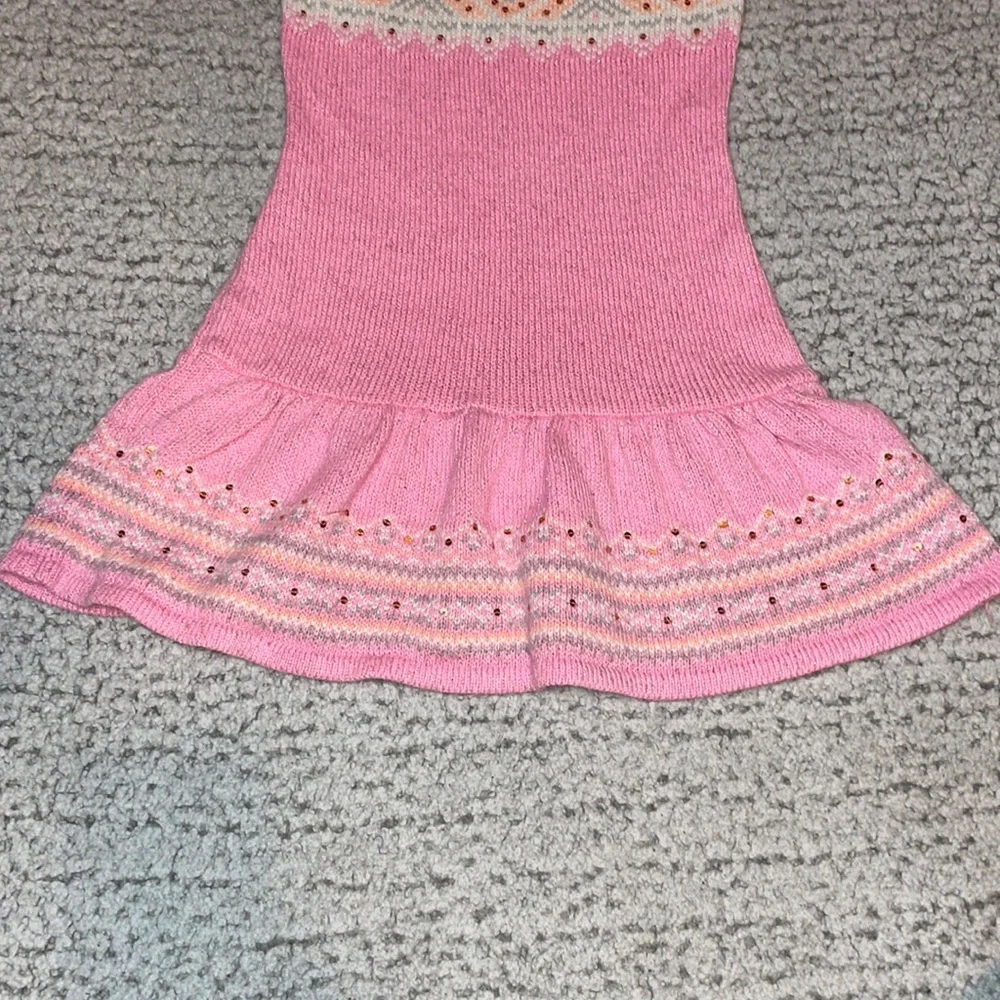 Justice Pink Sequin Short Sleeve Sweater Dress, Size 8
